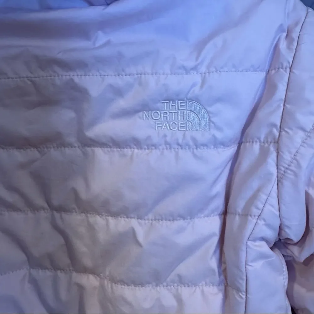 North Face Light Pink Fleece Lined Jacket with Hood - 6